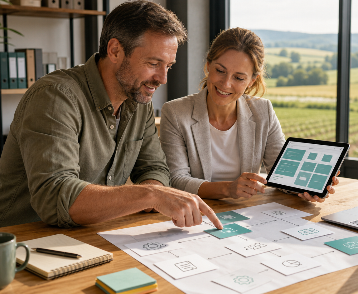 Operative Prozessplanung mit digitalen Workflows und landwirtschaftlichen Betriebsdaten